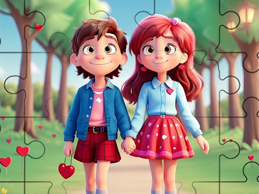 Valentines Day Jigsaw Puzzle - browser game screenshot