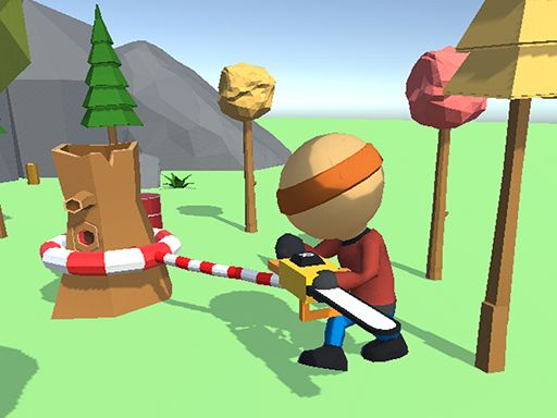 Wood Man Cutter - browser game screenshot