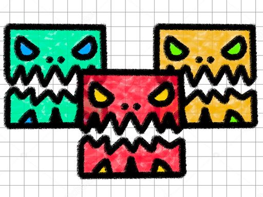 Geometry Dash Paper Note - browser game screenshot