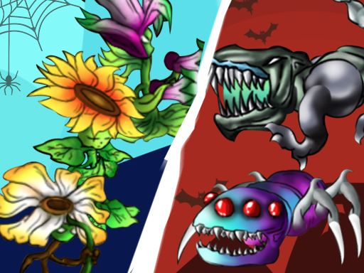 Angry Plants Flower - browser game screenshot