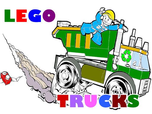 Lego Trucks Coloring - browser game screenshot