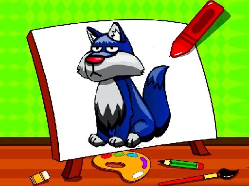 Easy Kids Coloring Walfs - browser game screenshot