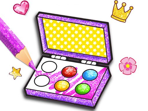 Glitter Beauty Coloring And Drawing - browser game screenshot