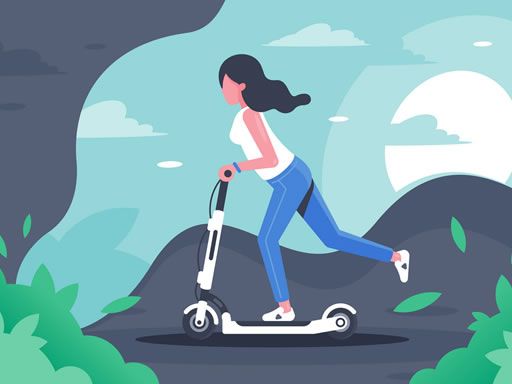 Electric Scooter Rides Jigsaw - browser game screenshot