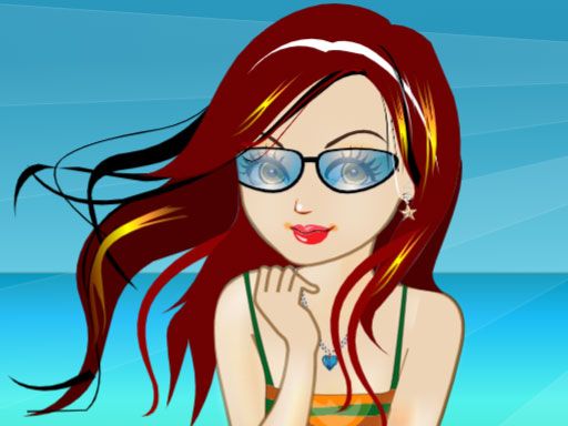 Beach Girl Dressup - browser game screenshot