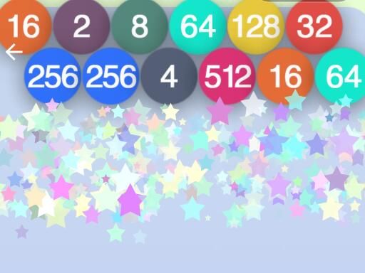 Bubble 2048 - browser game screenshot
