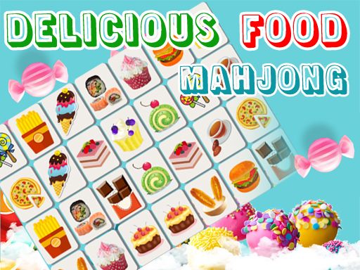Delicious Food Mahjong Connects - browser game screenshot