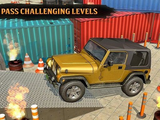 Classic Real 4x4 Jeep Parking Drive Game - browser game screenshot