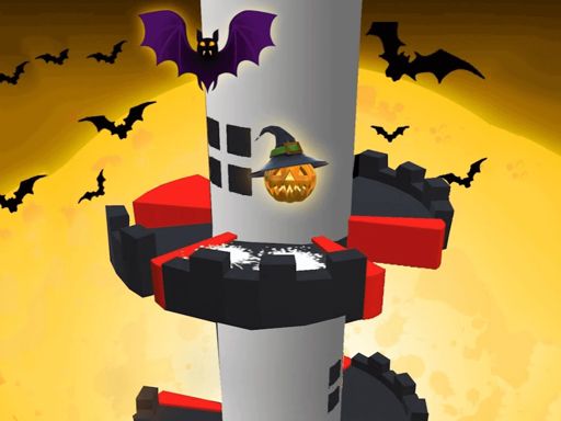 Helix Jump Halloween - browser game screenshot