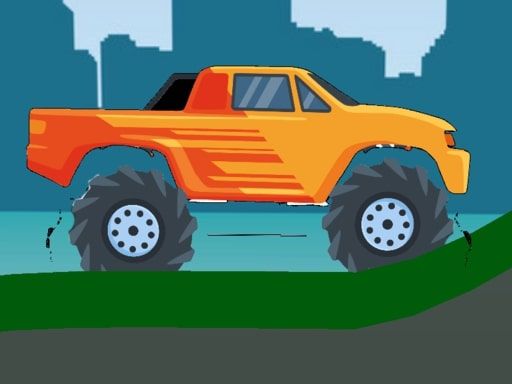 Monster Truck Hill Driving 2D - browser game screenshot