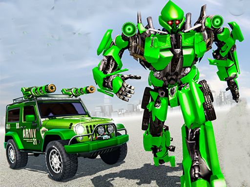 US Police Car Real Robot Transform - browser game screenshot