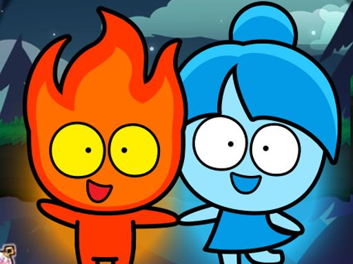 Red boy and Blue girl - Forest Temple Maze - browser game screenshot