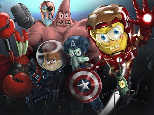 Spongebob Ironman - browser game screenshot