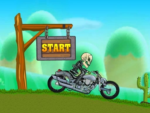 Motor Bike Hill Racing 2D - browser game screenshot