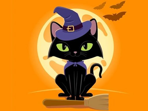 Grumpy Halloween Cats Jigsaw - browser game screenshot
