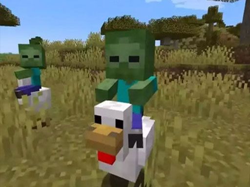 Chicken Jockey hidden lava chicken 2 - browser game screenshot
