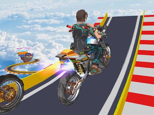 Mega Ramp Stunt Moto - browser game screenshot