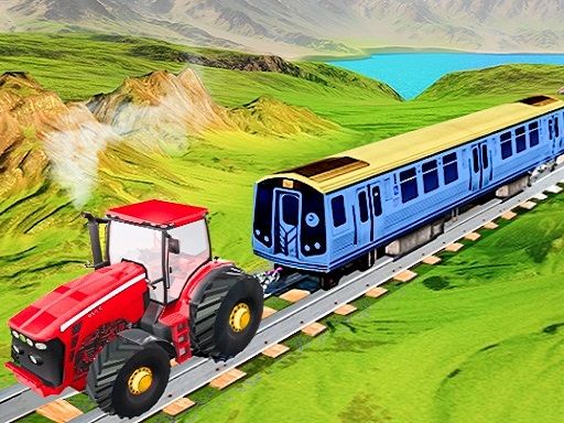 Chain Tractor Train Towing Game 3D - browser game screenshot