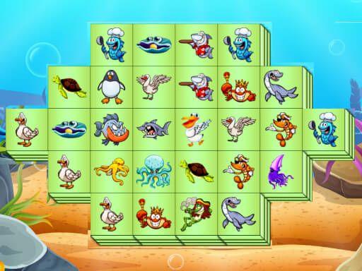Aquatic Triple Mahjong - browser game screenshot