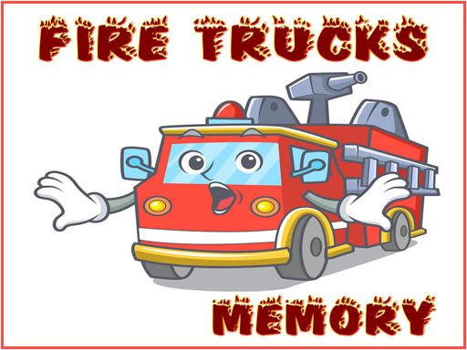 Fire Trucks Memory - browser game screenshot