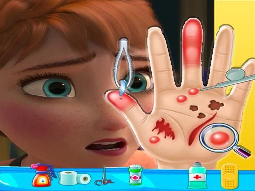 Anna frozen Hand Doctor: Fun Games for Girls Onlin - browser game screenshot