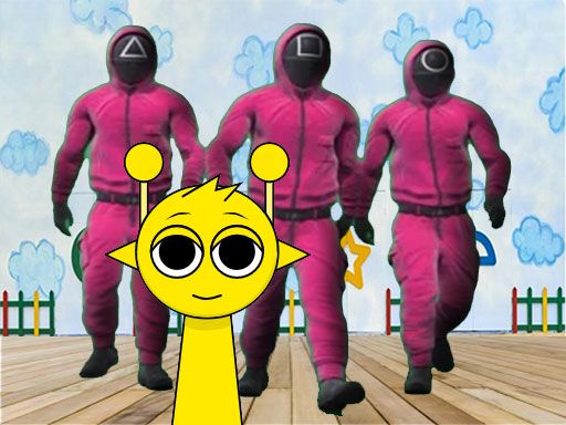 Sprunki in Squid Game Chamber - browser game screenshot