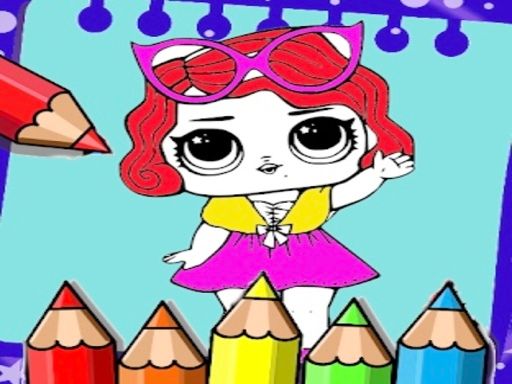 Coloring Dolls Book - browser game screenshot