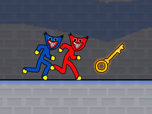Stickman Huggy Party Duo - browser game screenshot