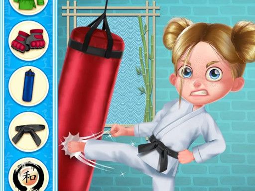 Karate Girl Vs School Bully - browser game screenshot