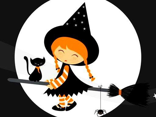 Cute Halloween Witches Jigsaw Cute Halloween Witches Jigsaw - browser game screenshot