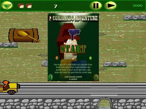 Commando Adventure - browser game screenshot