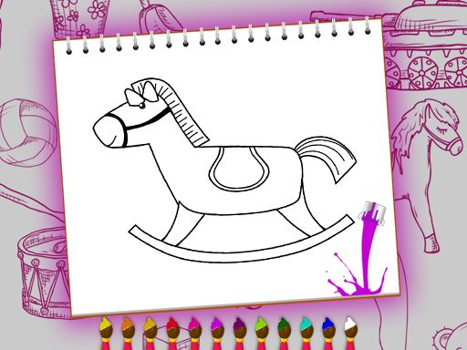 Coloring Book: Toy Shop - browser game screenshot