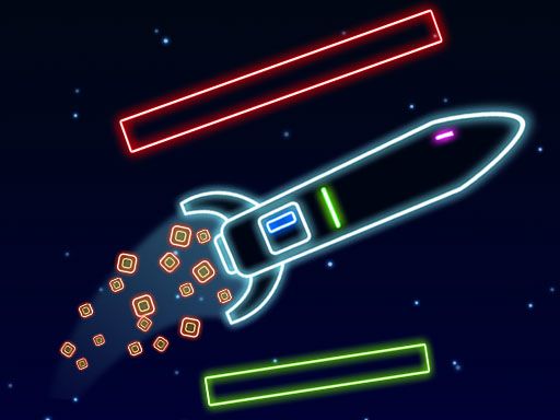 Neon Rocket Game - browser game screenshot