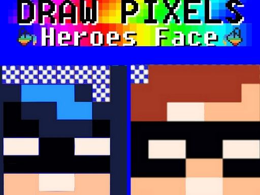 Draw Pixels Heroes Face Draw Pixels Heroes Face - browser game screenshot