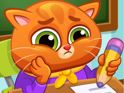 Lovely Virtual Cat At School - browser game screenshot