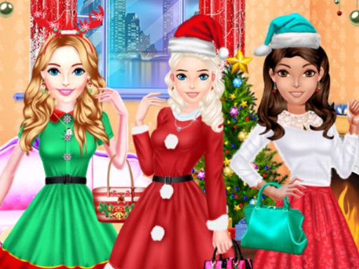 Fashion Girls Christmas Party - browser game screenshot