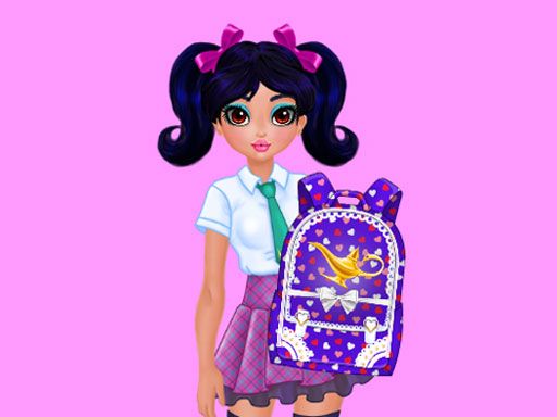 Jasmine and Elsa - School Bag Design Contest - browser game screenshot