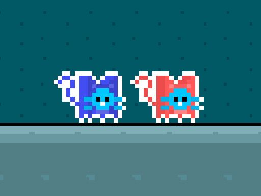 Red and Blue Cats - browser game screenshot