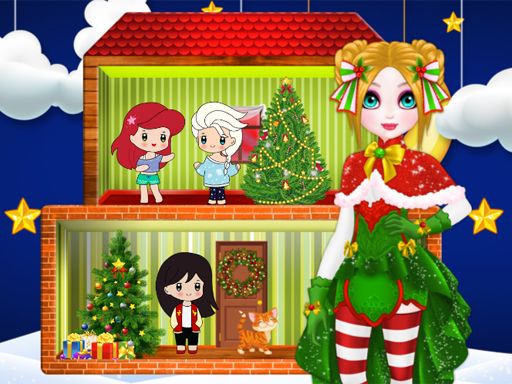 Christmas Puppet Princess House - browser game screenshot