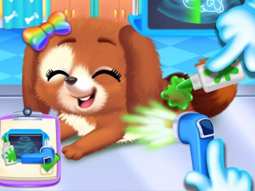 Newborn Puppy Dog Salon - browser game screenshot