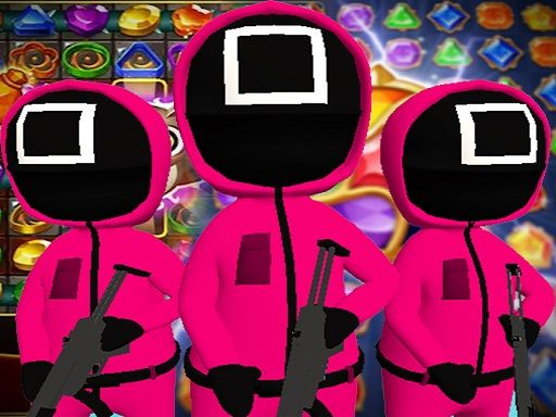 Squid Game Gold match-3 - browser game screenshot