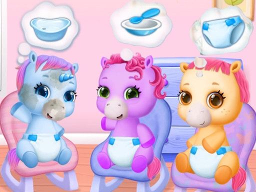 Baby Pony Sisters Care - browser game screenshot