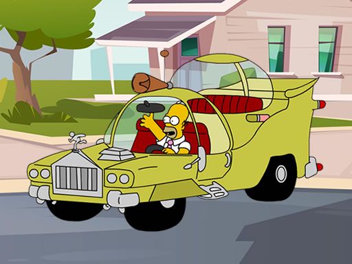 The Simpsons Car Jigsaw - browser game screenshot
