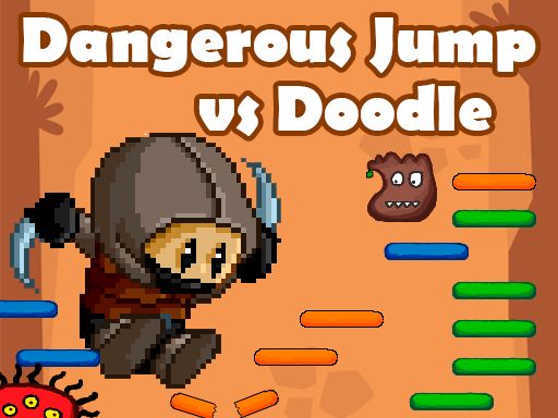 Dangerous Jump vs Doodle Jump - browser game screenshot