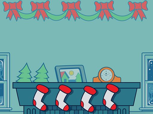Christmas Stockings Memory - browser game screenshot