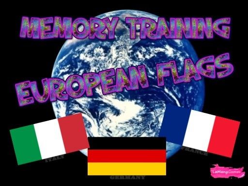 MEMORY TRAINING. EUROPEAN FLAGS - browser game screenshot