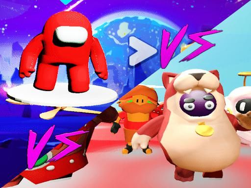 Among Guys fall racing games - browser game screenshot