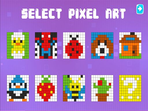 Pixel Coloring kids - browser game screenshot