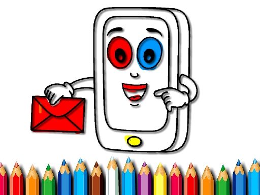 Mobile Phone Coloring Book - browser game screenshot