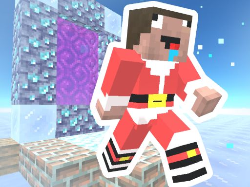Noob Steve Christmas - browser game screenshot